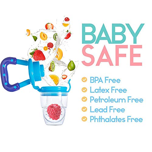 4 piezas Alimentador de alimentos para bebés, Comedero de frutas juguetes de dentición para Bebés Mesh Feeder Teethers Dentición juguete dentición de frutas para bebé Chupete bebés Niños Regalo