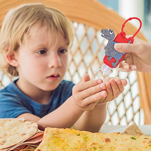 4 Piezas Botellas de Viaje Portátiles para Niños,Botellas Recargables de Silicona a Prueba de Fugas para la Escuela, Viajes, Juegos al Aire Libre, campamentos