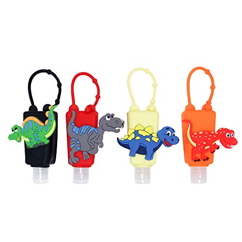 4 Piezas Botellas de Viaje Portátiles para Niños,Botellas Recargables de Silicona a Prueba de Fugas para la Escuela, Viajes, Juegos al Aire Libre, campamentos