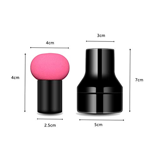 4 Piezas Esponjas CosméTicas con Estuche Set ChampióN Borla para Empolvarse Hongo Esponja de Belleza Licuadora Cara Esponjas de Maquillaje