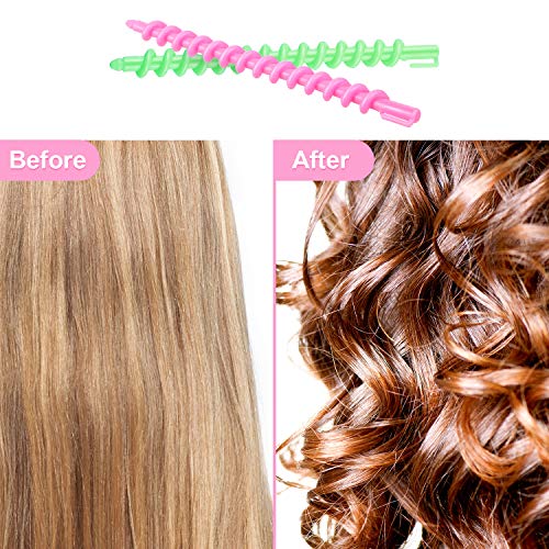 40 Piezas de Barra de Perm en Espiral de Plástico Herramientas de Salón Rulos de Peluquería Barbero para Mujeres Chicas