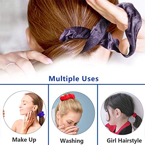 40 Piezas Velvet Elástico Hair Banda, Multicolor Scrunchies Terciopelo, Bandas de Pelo Bobble Elásticas Fuertes Accesorios Para el Cabello Ponytail Titular Para las Mujeres Niñas