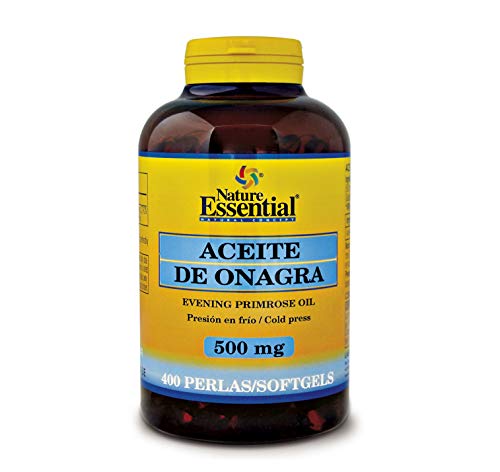 400 perlas Aceite de Onagra 500 mg con 10% en GLA (Ácido Gamma-linolénico) + 3,35 mg de Vitamina E. 400 perlas | Nature Essential
