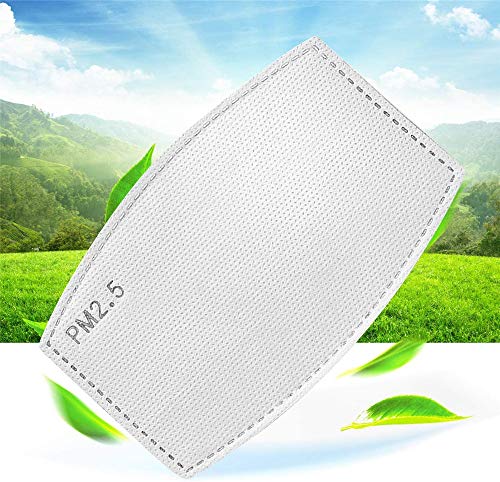 48 unidades filtros de carbón activado PM2.5 de 5 capas reemplazables de papel antivaho para adultos, hombres y mujeres