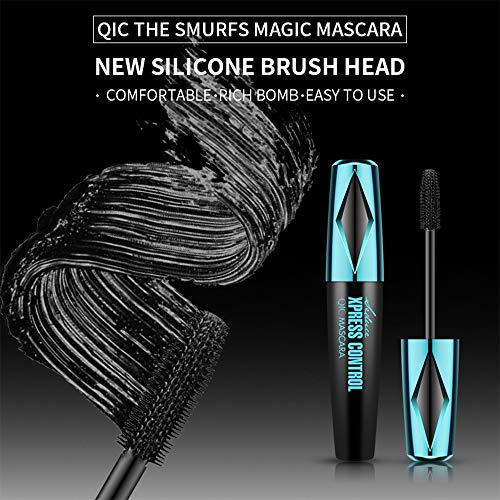 4D Silk Fiber Eyelash Mascara, 4D Mascara, 4D Máscara de Pestañas de Fibra de Seda, Larga duración, sin arrugas, sin manchas, más larga, más gruesa, Negra