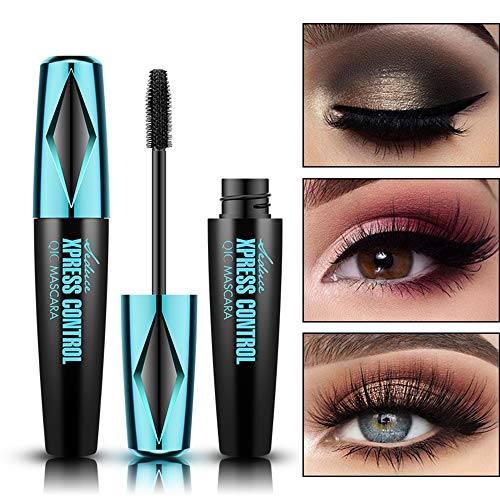 4D Silk Fiber Eyelash Mascara, 4D Mascara, 4D Máscara de Pestañas de Fibra de Seda, Larga duración, sin arrugas, sin manchas, más larga, más gruesa, Negra