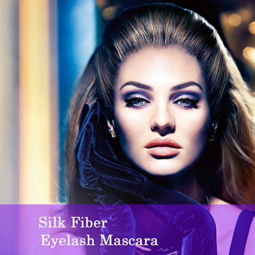 4D Silk Fiber Lash Mascara - USHION Impermeable Larga Duración Extensión Larga Pestañas Mascara con peine de Pestañas Libre Negro