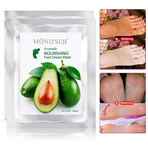 5 pares hidratantes Máscaras Pies y aceite de aguacate hidratante orgánicas - pies del bebé mascarilla hidratante para la piel seca - al instante Pies Curación agrietada seca con aceite natural