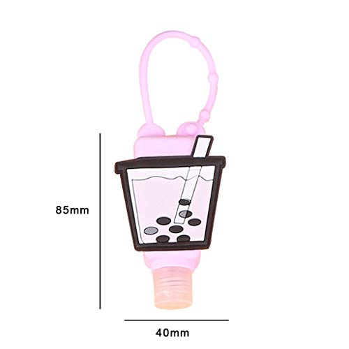 5 pcs Cute Botellas de Viaje Portátiles para niños, Contenedor Desinfectante de Manos a Prueba de Fugas Rellenable Botellas Vacía para Jabón Líquido Champús Lociones (A)