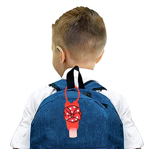 5 pcs Cute Botellas de Viaje Portátiles para niños, Contenedor Desinfectante de Manos a Prueba de Fugas Rellenable Botellas Vacía para Jabón Líquido Champús Lociones (A)