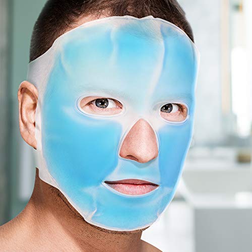 5 Piezas - Máscara de Gel Facial Frio, Antifaz Refrescante - Reutilizable - Use Calor o Frío para Aliviar el Dolor, Ojos Hinchados, Ojeras, Dolores de Cabeza, Migrañas, Resacas, Fiebre, etc.