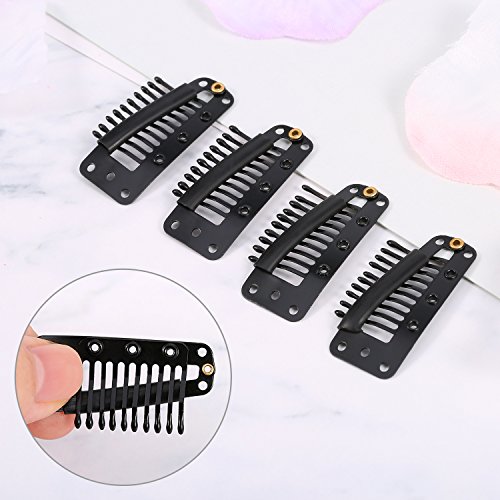 50 Piezas Clips de Peluca de Presión-Peine de 10-Dientes para Extensiones de Pelo
