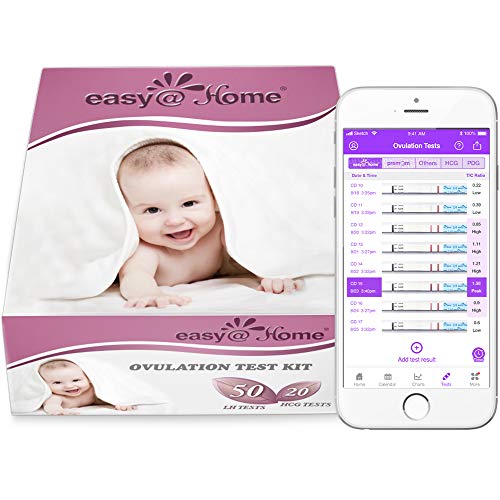 50 Pruebas de ovulación ultrasensibles (25mlU/ml), Easy@Home 50 Tests de  Ovulación- Resultados Precisos con la App Premom (iOS & Android) gratuita  Español : : Salud y cuidado personal