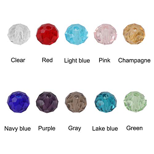 (500 unids) OOTSR 6mm Abalorios de cristal, 10 colores Briolette Cuentas facetadas para la pulsera del collar de la joyería que hace el arte de DIY con la caja del envase