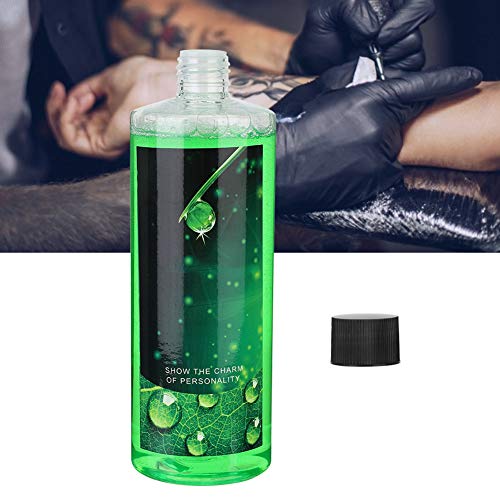 500ml Tattoo Green Soap, Limpiador Profesional de Pigmentos Para Tatuajes, Solución de Limpieza Líquida Para Tintas de Tatuajes, Solución Calmante Y Curativa Para Limpiar Jabones Verdes