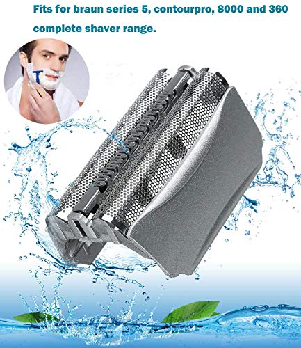 51S Cabezales de Afeitado para Braun Afeitadora Eléctrica Hombre, Poweka Series 5 Recambio de Lámina y Cuchillas Compatible con Braun 8000 Series 360 Complete Activator ContourPro