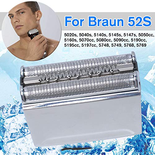 52S Cabezales de Afeitado para Braun Series 5 Afeitadora Eléctrica Hombre, Cuchillas de Afeitar de Recambio Poweka para Braun Series 5050CC 5070CC 5080CC 5090CC