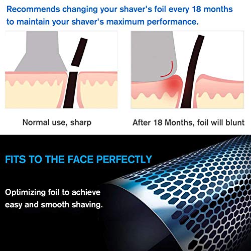 52S Cabezales de Afeitado para Braun Series 5 Afeitadora Eléctrica Hombre, Cuchillas de Afeitar de Recambio Poweka para Braun Series 5050CC 5070CC 5080CC 5090CC