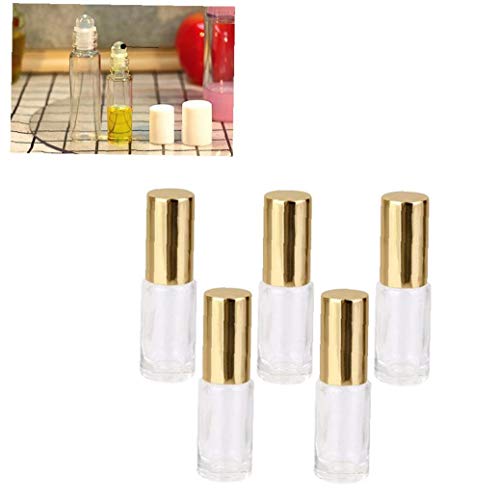 5pcs botellas claras Perfume mini portátil de viaje atomizador recargable del perfume del aerosol de la botella vacía para el monedero del bolsillo de equipaje 5ml