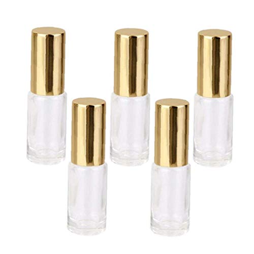 5pcs botellas claras Perfume mini portátil de viaje atomizador recargable del perfume del aerosol de la botella vacía para el monedero del bolsillo de equipaje 5ml