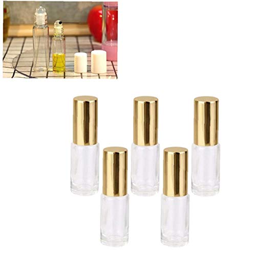 5pcs botellas claras Perfume mini portátil de viaje de perfume recargable del atomizador del aerosol de la botella vacía para el monedero del bolsillo de equipaje 5ml