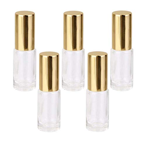5pcs botellas claras Perfume mini portátil de viaje de perfume recargable del atomizador del aerosol de la botella vacía para el monedero del bolsillo de equipaje 5ml