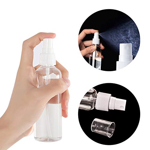 6 PCS *50ml Botella de Viaje Transparente, Vockvic Juego de Botellas de Spray de Atomizador de Viaje Fine Mist para Artículos de Aseo Líquidos, Maquillaje Cosmético