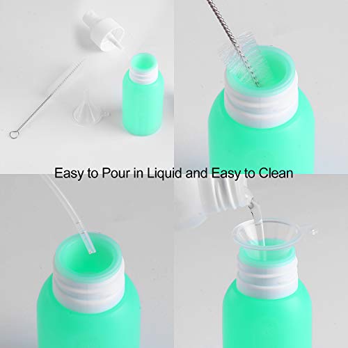 6 PCS 50ml Botella de Viaje Transparente,TSA aprobó la Juego de Botellas de Spray de Atomizador de Viaje Fine Mist para Spray para el Cuerpo, Perfumes, Maquillaje Cosmético, FDA Certified