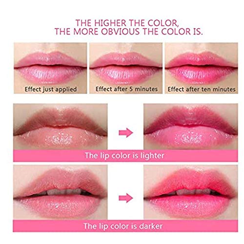 6 piezas cambio transparente color bálsamo labial hidratante rosa cristal jelly flor maquillaje temperatura lápiz labial bálsamo labial duradero magia cambio de color temperatura maquillaje labial