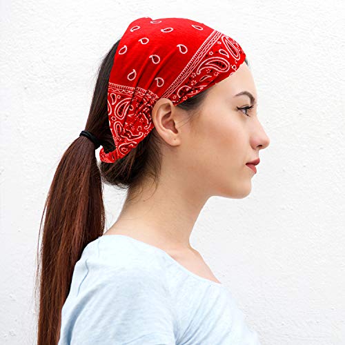 6 Piezas de Diadema de Paisley con Diadema de Yoga Elástica y Turbante Ajustable para Mujeres