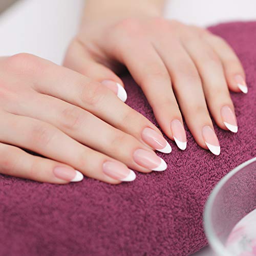 6 Piezas Lápices de Uñas Blancos Lápices de Blanqueamiento de Uñas 2 en 1 con Empujador de Cutículas para Suministros de Manicura Francesa