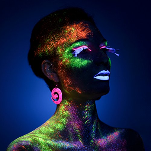 [6 X 28 ml.]iLC Pintura Corporal Pintar Neón Fluorescente Color UV Luz Negra Arte Fosforescente Maquillaje Autoluminosa Luminiscente Resplandeciente en Oscuridad