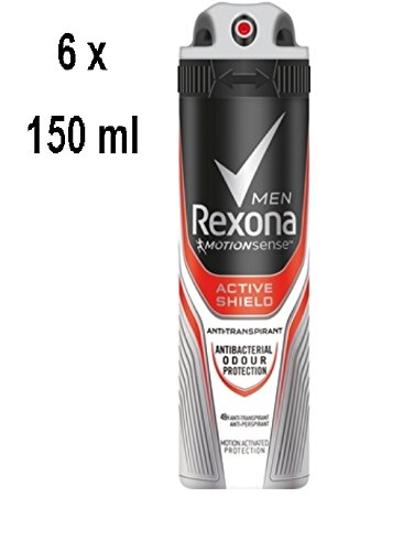 '6 x Rexona Men Desodorante Spray "Active Shield – 150 ml