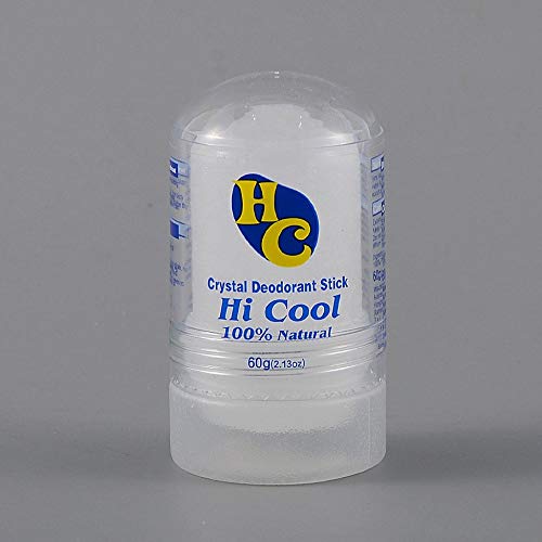 60G Tamaño portátil No tóxico Desodorante cristalino de grado alimenticio natural Alum Stick Cuerpo Desarmador de olores en las axilas Antitranspirante - Blanco
