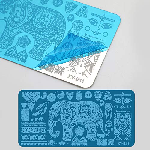 6Pcs Nail Stamping Plate, MWoot Placas Para Uñas, Nail Art Stamping Plantillas Uñas Decoracion Arte De Uñas Diy Del Clavo Del Sello Placas Estampado Manicura