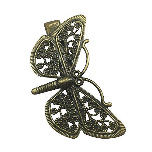 6PZAS Varias Horquillas Hebillas para Pelo Vintage Mariposa Libélula Flor Pluma
