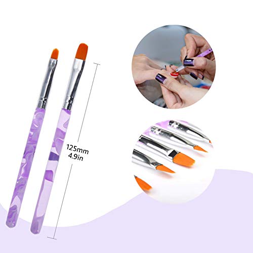 7Pcs Pinceles para Uñas de UV Gel, Pinceles Pintauñas parara Decorar Uñas Nail Art Decoration Decorar Uñas Nail Art Decoration, el cepillo pluma