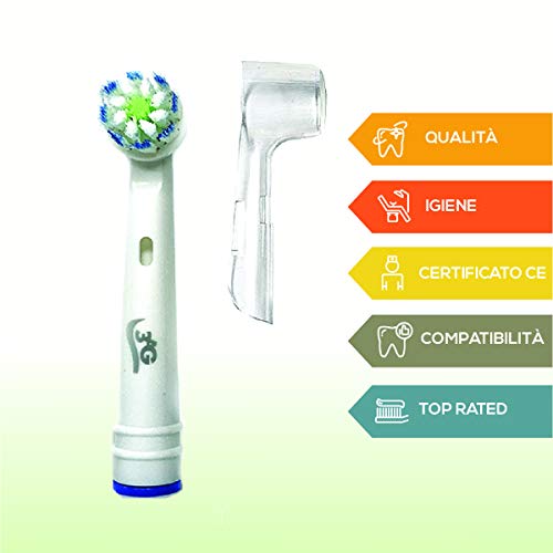 8 cabezales de repuesto Oral B compatibles con Ultrathin genéricos 3AG + 8 fundas para cabezales de protección higiénicos para cepillo eléctrico Oral-B Sensitive, Professional Care, Vitality, etc.