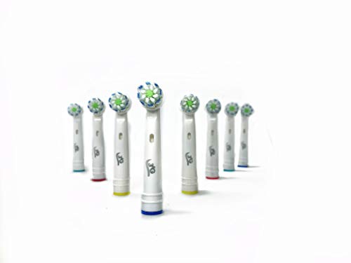 8 cabezales de repuesto Oral B compatibles con Ultrathin genéricos 3AG + 8 fundas para cabezales de protección higiénicos para cepillo eléctrico Oral-B Sensitive, Professional Care, Vitality, etc.