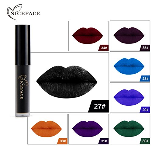 8 Colores Profesional Pintalabios Mate Labial de Maquillaje Larga Duracion para Niñas por ESAILQ F