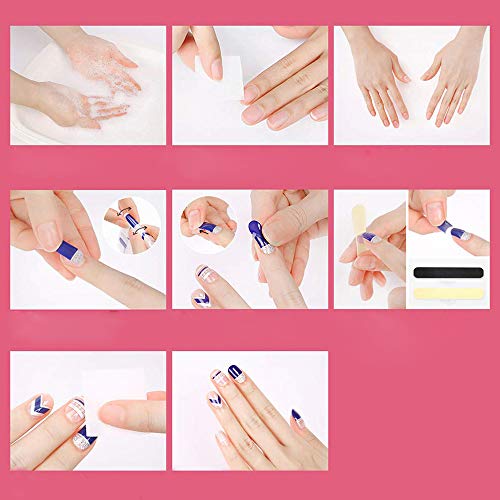 8 Hojas Pegatinas De Uñas, Mwoot Toenail Etiqueta Profesional Multicolor Toe Nail Wraps Pegatinas Diy Adhesivo Calcomanías De Manicura