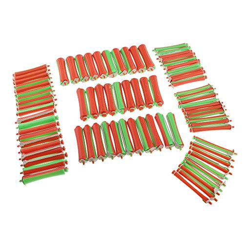 80pcs 8 Tamaños Plástico Apretón Bigudíes de Rodillos de Pelo Barras de Ondulación Permanente de Peluquero Salón