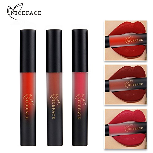 88AMZ Pintalabios Terciopelo Mate Larga Duracion Labiales de Maquillaje Profesional 18 Colores para Niñas y Mujer (L)