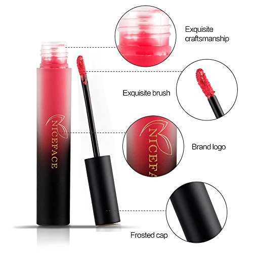 88AMZ Pintalabios Terciopelo Mate Larga Duracion Labiales de Maquillaje Profesional 18 Colores para Niñas y Mujer (L)