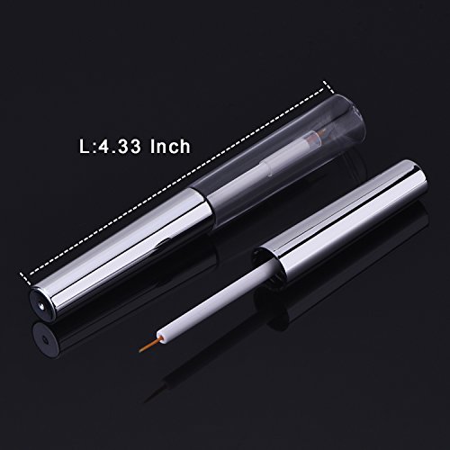 8ml Tubo de Maquillaje Vacío con Varita Botella Contenedor de Crema Pestaña, 7ml Botella Tubo Viales de Delineador Transparente con Tapones de Goma y Embudos para Aceite de Castor