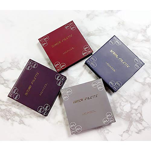 9 couleurs crème fard à paupières chatoyante super paillettePalette de maquillage pour les yeux Palette de maquillage hautement pigmentée avec miroir de maquillage(Winter)