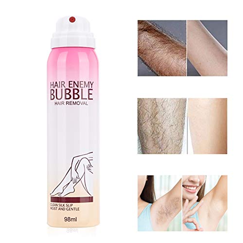 98ml Burbuja Dolorosa Crema de Depilación para Mujeres Desmaquillador de Larga Duración en Spray Crema Depilatoria