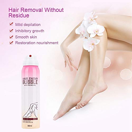 98ml Burbuja Dolorosa Crema de Depilación para Mujeres Desmaquillador de Larga Duración en Spray Crema Depilatoria