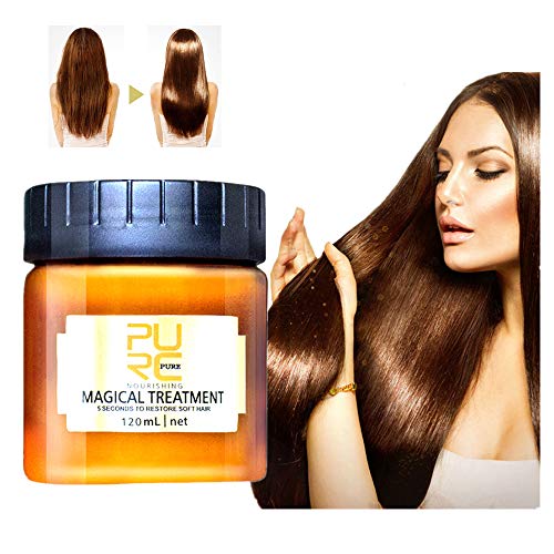 99AMZ Magical Treatment Mask 5 Seconds Repairs Damage Restore Soft Hair 60ml/120ml for All Hair Types Keratin Hair & Scalp Treatment Mascarilla para el Pelo Profesionales para Dañado Cabello (A-120ML)
