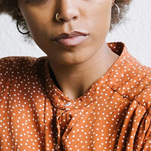 9K Amarillo Oro Calibre 22-8MM de di?Metro aro Abierto Continuo Anillo de la Nariz Nariz Piercing